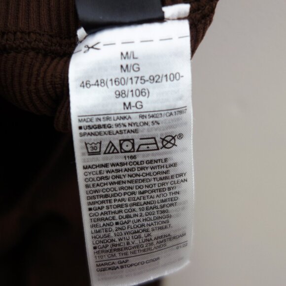 GapFit Seamless Ribbed High Rise 7/8 Leggings in Brown (M/L) NWOT! - Picture 7 of 7